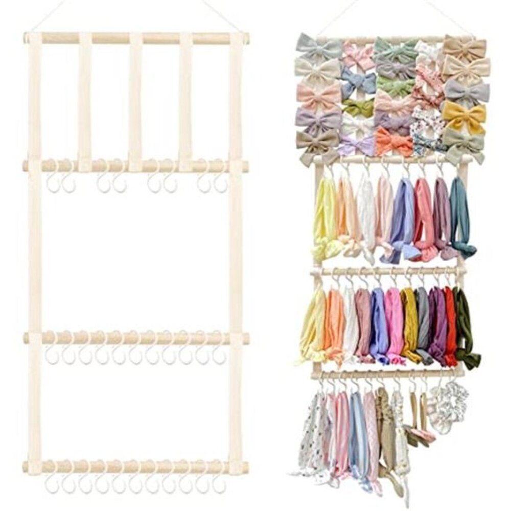Baby Girl Headband Holder Hair Bows Organizer Wall Hanging Hair Accessories Rack